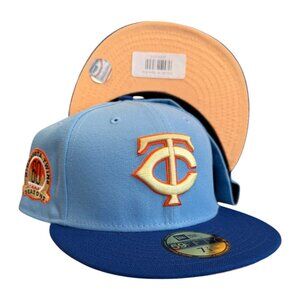 New Era Minnesota Twins 59FIFTY Fitted Hat Cap 60 Seasons Patch